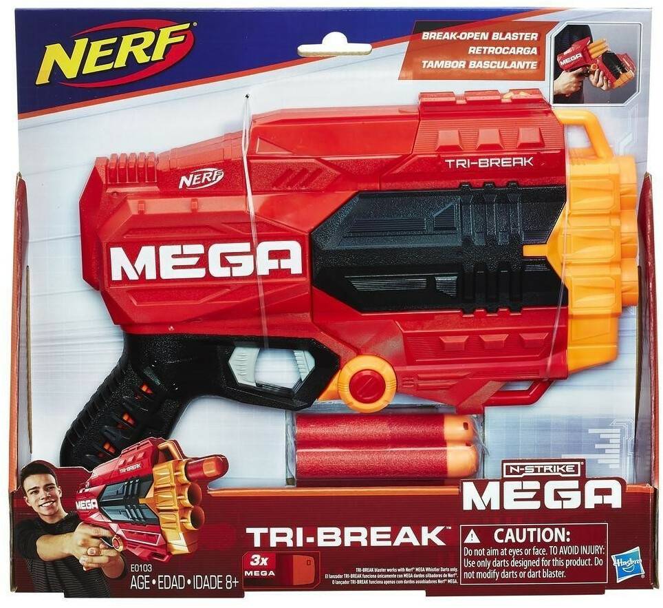 Hasbro Nerf N-Strike Mega Tri-Break (E0103) Pistolas de juguete