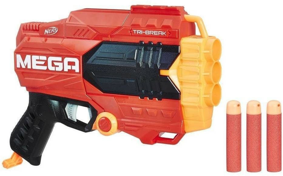 Hasbro Nerf N-Strike Mega Tri-Break (E0103) Pistolas de juguete