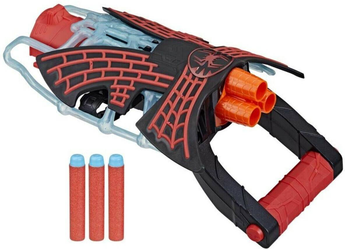 Pistolas de juguete Hasbro Nerf Spider-Man: Across The Spider-Verse - Miles Morales Tri-Shot Blaster