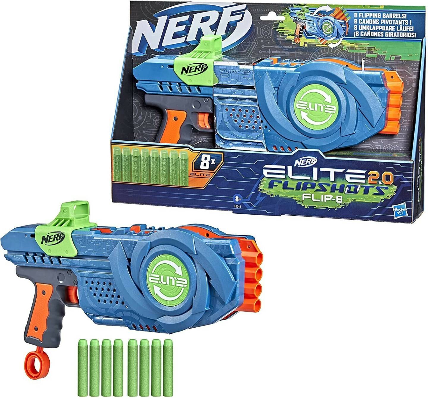 Hasbro Nerf Elite 2.0 Flipshots Flip-8 (F2549) Pistolas de juguete