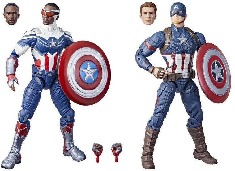 Hasbro Marvel Legends Series Los Vengadores pack 2 figuras Capitán América - Sam Wilson and Steve Rogers Figuras de juguete