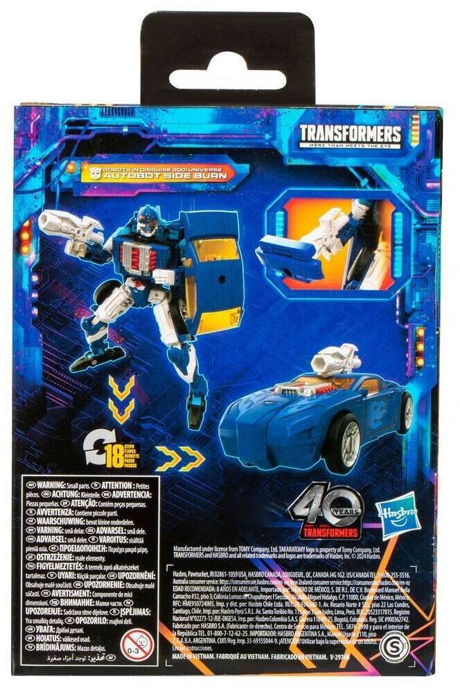 Hasbro Transformers Legacy Deluxe Class Robots in Disguise 2001 Universe Autobot Side Burn Figuras de juguete